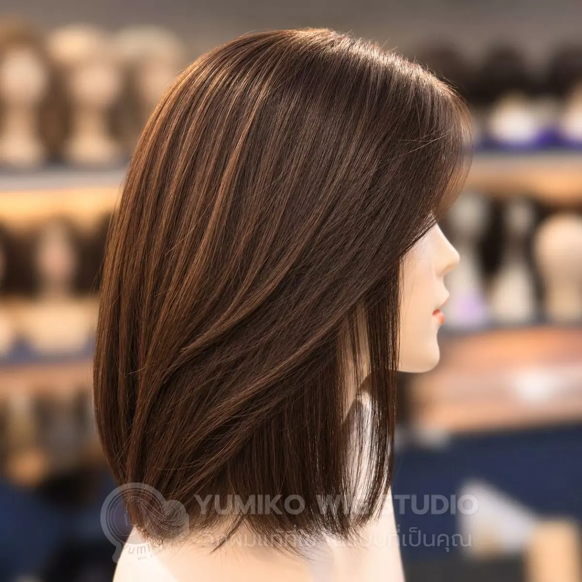 วิกผมแท้ วิกผผู้ป่วยคีโม คุณภาพพรีเมียม เบาสบาย ระบายอากาศสูง Yumiko Wig Studio